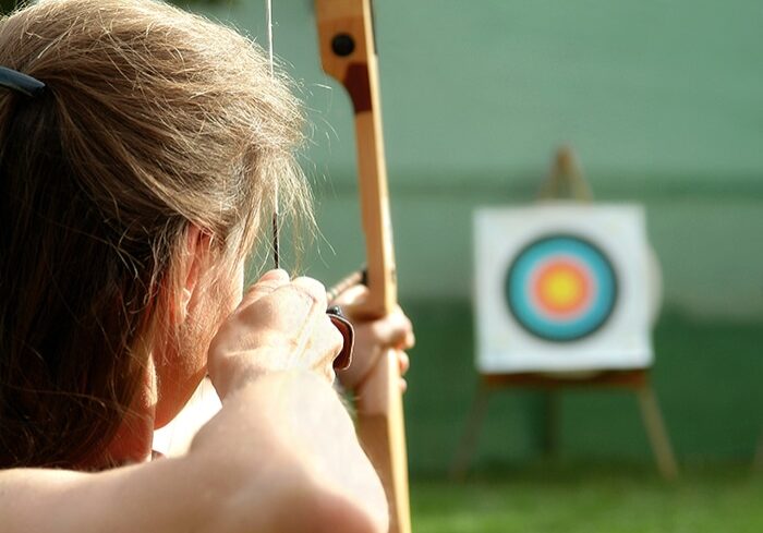 Woman Practicing Archery